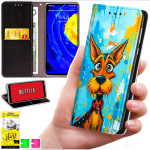 Rahakotit&uuml;&uuml;pi &uuml;mbris Motorola Edge 50 Neo jaoks - Bluemooni kate tr&uuml;kiga + 9H klaas