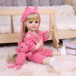 KEIUMI Uuestis&uuml;ndinud Nukk T&uuml;druk 55 cm Vanni Silicone Vin&uuml;&uuml;l Uus&uuml;ndinud Beebi Nukud Varajase Hariduse M&auml;nguasi Laste S&uuml;nnip&auml;evakingitus 55 cm pink