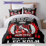 1. FC K&ouml;ln plakat Voodipesu Tekikott Tekikott Padjap&uuml;&uuml;r Kodu kaunistus S&uuml;nnip&auml;evakingitus (1 * tekikott + 2 * padjap&uuml;&uuml;ri, ilma s&uuml;damikuta) 135x200cm