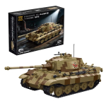 TK8004 S&otilde;jalised ehitusklotsid King Tiger raskerelv Panzer VI Ausf.B mudel Soomusmasina m&auml;nguasi t&auml;iskasvanutele 2143 tk black