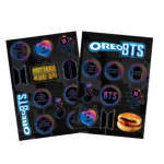 2026 BTS x OREO Piiratud V&auml;ljaanne K&uuml;psised 100g Hotteok Maitse Korea Versioon K-POP ARMY Kollektsioon Sn&auml;kk 2 official Oreo stickers black