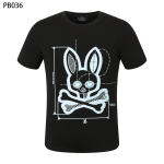 Psycho Bunny meeste l&uuml;hikeste varrukatega t-s&auml;rk v&auml;rvilise kolju-j&auml;nese pildiga, &uuml;mmarguse kaelusega, Euroopa ja Ameerika t&auml;navamoe, paaride t-s&auml;rk, &uuml;ks t&uuml;kk xxl (european size) gray