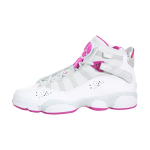 Jordan 6 Rings Platinum Fuchsia GS 323399-011 38 roosa/valge