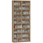 9-korruseline DVD-riiul 18 sektsiooni ja 14 reguleeritava riiuliga, ruumi 640 CD-le, 360 DVD-le v&otilde;i 430 Blu-ray-le, naturaalne puit 78.5 x 24 x 175 cm looduslik