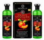 SKINPLUS Amoniaagivaba Puuvilja&auml;&auml;dika Juuksev&auml;rvigeel | Naturaalne Must | Toitev Juuksev&auml;rv L&auml;ike ja Pehmusega | 250ml &times; 2