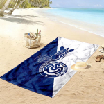 Msv Duisburg Tr&uuml;kitud Rannar&auml;tik, Suur Pehme Kiiresti Kuivav R&auml;tik Randa, Telkimiseks, Ujumiseks 80cmx160cm(31x63inch) white