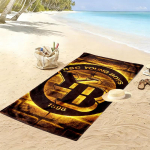 BSC YB Prindiga Rannar&auml;tik, Suur Pehme Kiiresti Kuivav R&auml;tik Randa, Telkimiseks, Ujumiseks 80cmx160cm(31x63inch) black