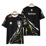 G2 Esports Ametlik F&auml;nnis&auml;rk Meeste L&uuml;hikeste Varrukatega L&otilde;tv L&otilde;ige Vabaaja T-s&auml;rk 3D Prindiga Disainiga XXL 120-140 cm black