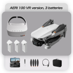 Kaasaskantav Aeri100 VR-puldiga droon Harjadeta mootoriga 5G WIFI RC-droon Neljarootoriline takistuste v&auml;ltimisega 8K HD kahekordne kaamera FPV Mini-droon Kokkupandavad m&auml;nguasjad With VR 3 batteries
