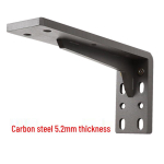 Tugevast roostevabast terasest seinakinnitusnurk Carbon Steel Option black