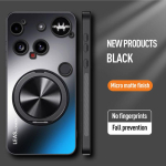 AG Matt magnetiline &uuml;mbris Nothing Phone 3 jaoks 360&deg; p&ouml;&ouml;rleva r&otilde;ngashoidjaga Traadita laadimise k&otilde;va kate Nothing Phone3 3A Pro jaoks Nothing Phone (3) must