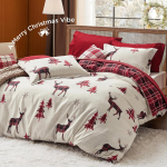 J&otilde;uludeks voodikate J&otilde;uludeks voodipesukomplekt Kahepoolne Buffalo ruuduline ruuduline 3-osaline voodipesukomplekt 2 padjap&uuml;&uuml;riga 160*200cm/63x79in Single/Twin 3pcs