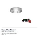 CARTIER LOVE 18K Kuld Teemantr&otilde;ngad Unisex Valge Kuld B4050500 One Size 3 plaatina
