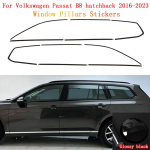 Volkswagen Passat B8 2016- Variant Akna Kroomi Eemaldus Mustad ABC Pilarid L&auml;ikiv Mustad Kleebised Glossy black black