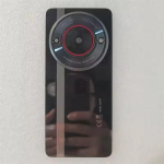 Keskraam ZTE Nubia Focus 5G Z2357N jaoks T&auml;ielik korpus Klaasist Aku tagakaas Tagumine luuk koos kaameraklaasiga Only Black Cover