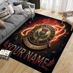 Kohandatud nimega Partick Thistle flanellmustriga ruudukujuline vaip, ala vaip, vaip vaip elutuppa, magamistuppa, diivani juurde, m&auml;ngutuppa, dekoratsiooniks, libisemiskindel p&otilde;randamatt 100x150cm( 39x59in)