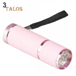 Kaasaskantav Mini 9 LED-k&uuml;&uuml;nekuivati ​​UV-geel-k&uuml;&uuml;nelakiga k&otilde;venev lamp taskulamp taskulamp manik&uuml;&uuml;ri t&ouml;&ouml;riist roosa