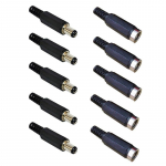 5 paari (10 tk) 2,1x5,5 mm isane emane alalisvoolu pistiku pistikupesa pistikupesa &uuml;henduskomplekt