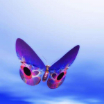 Tikand Tikand K&auml;sit&ouml;&ouml; Tikand Teemantmaal Teemantkunst Fraktaalmuster Liblikas 30x30CM