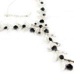 Les Tr&eacute;sors De Lily [E1186] - Collier Cr&eacute;ateur 'Paradis Floral' Noir must