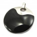 Les Tr&eacute;sors De Lily [G6460] - Pendentif Argent 'Obao' Onyx must