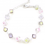 Les Tr&eacute;sors De Lily [H5465] - Bracelet Argent 'Alchimie' multicolore mitmev&auml;rviline