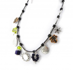 Les Tr&eacute;sors De Lily [H9868] - Collier Cr&eacute;ateur 'Dame Nature' violet vert lilla