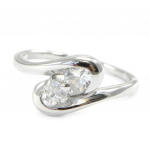 Bague Argent 'C&acirc;lin' coeurs 50 valge