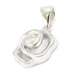 Les Tr&eacute;sors De Lily [I4006] &ndash; h&otilde;bedane ripats 'C&acirc;lin' H&otilde;bevalge (roodiumiga kaetud) - 11x13 mm (lill) h&otilde;be