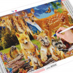 Teemantmaaling karu t&auml;isruudu puur k&auml;sitsi valmistatud kingitus 5D DIY teemanttikandid looma mosaiik tiigri sisekujundus koduks Full Round (20X30CM)