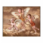 5D Teemantmaaling Ingel Baby Teemanttikandid Ristpistes Kodukaunistus K&auml;sitsi valmistatud kingitused Round 20x30cm