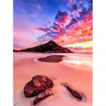 Teemantmaali aed T&auml;isruudukujuline &uuml;mmargune kivikivikomplekt Teemanttikandid Maastik Mosaiik T&uuml;drukute N&auml;put&ouml;&ouml; Kodukaunistus Full Round 20X30CM punane