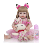 KEIUMI 19-tolline Reborn Baby Doll Realistlik silikoonist keha Bebe Reborn Menina veekindel m&auml;nguasi s&uuml;nnip&auml;evaks j&otilde;ulukingituseks 19 inch pruun