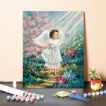 Maalimine numbrite j&auml;rgi DIY Digitaalne &otilde;limaal Dekompressioon Kodukaunistus L&otilde;uendimaal K&auml;sitsi maalitud 40x50cm no frame