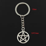 Moodne 30 mm v&otilde;tmehoidja metallist v&otilde;tmehoidja v&otilde;tmehoidja ehted Antiik h&otilde;bedase v&auml;rviga kaetud t&auml;rni pentagramm 24x24 mm ripats h&otilde;be