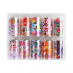 10 tk / komplekt Nail Maple Transfer Maple Style Lihtne kleepida V&auml;rvilised k&otilde;rgekvaliteedilised kuldse lehtedega k&uuml;&uuml;nekleebised S&uuml;gisene vee&uuml;lekanne naistele 10pcs