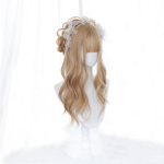 Bybrana pikad naturaalsed lainelised plaatinablondid parukad tukkidega Cosplay Party Lolita s&uuml;nteetilised parukad naistele kuumakindlast kiust 60cm gray