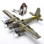 559 tk s&otilde;jalise pommilennuki Ju-88 ehitusplokk WW2 helikopteri armee relvas&otilde;duri mudeli telliste komplekti m&auml;nguasi lastele
