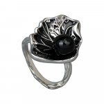 Elegantne Black Hollow Pearl naiste s&otilde;rmus, mood k&auml;sitsi valmistatud epoksiidist emailiga ehted naiste s&otilde;rmusepeo ehted 6