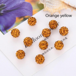 Peen kaelakee k&auml;ev&otilde;ru DIY hulgim&uuml;&uuml;giks 20 tk 8/10 mm ehete valmistamise v&otilde;lusid kristallruumi lahtised helmed disko &uuml;mmargune pall K&auml;sitsi tarvikud 8mm kollane