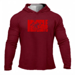 Muscleguys Youth uus meeste Slim Fit kampsun Fitness-T-s&auml;rk, lihtne pikkade varrukatega topid vabaaja spordikapsli s&auml;rk M must