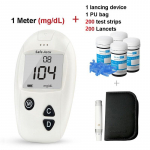 Sinocare Safe-Accu veresuhkru monitor 200 testribaga diabeedi testikomplekt Mmol/l v&otilde;i Mg/dl kit 200 - mmol/L