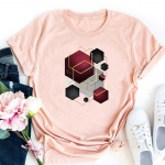 Trend-stiilis geomeetriline tee-top Moodne T-s&auml;rk 90-ndate armas, armas riietus vabaaja l&uuml;hikeste varrukatega naiste prinditud naiste graafiline T-s&auml;rk S