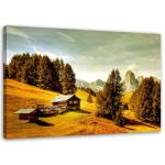 L&otilde;uenditr&uuml;kk Cabin in the mountains 60x40 kollane