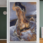 Seksikas t&uuml;druku seljas Teemantmaaling Uudsed 2022. aasta moodsad Euroopa armastuse teemanttikandid Woman Pet Full Diamond Mosaic Full Round 20x30CM