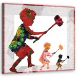 L&otilde;uenditr&uuml;kk Banksy Hammer Boy 30x30 oranž
