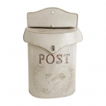 Vintage k&auml;sitsi valmistatud metallist pastoraalne lukustatav turvaline rauast kiri ajalehe postkast seinale kinnitatav postkast