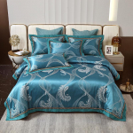 15 v&auml;rvi kvaliteetseid puuvillaseid voodilinu Tekikomplektid Neljaosaline pulmapesu Jacquard voodilinad pluss puuvillane voodikate 1.8m bed