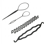 (Nikita) 4 TK Soengustiili abistaja Bun Styler Hair Twister t&ouml;&ouml;riist hobusesaba p&otilde;imimiseks prantsuse punumiseks One Size must