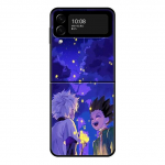 Hunter &times;Hunter Killua Zoldycki telefoni&uuml;mbris Samsung Galaxy Z Flip 4 Z Flip3 5g kest Galaxy Z Flip k&otilde;vakaanega Couqe jaoks Samsung Z Flip4